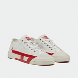 Diesel Mens S D Verse Low II Sneakers In Bright White/Racing Red
