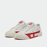 Diesel Mens S D Verse Low II Sneakers In Bright White/Racing Red