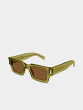 Saint Laurent Unisex Sunglasses in Green & Brown