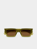 Saint Laurent Unisex Sunglasses in Green & Brown