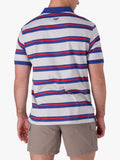 Jeep Mens Yarn Dye Stripe Golfer In Blue & Red