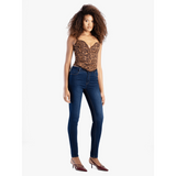 Sissy boy Ladies Mid-Waist Skinny Jeans In Dark Vintage