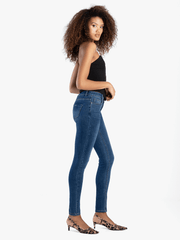 Sissy boy Womens Mid Waist Skinny Jeans In Medium Vintage