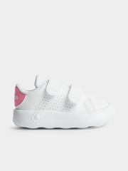Adidas Girls Advantage CF Sneakers In White & Pink