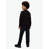 Calvin Klein Kids Unisex Ck Monogram Terry Sweatshirt In Black
