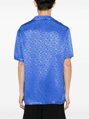 Just Cavalli 76Oal2Bt N0290 Vi Jacq Logo Snake Shirt Blue