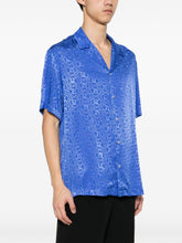 Just Cavalli 76Oal2Bt N0290 Vi Jacq Logo Snake Shirt Blue