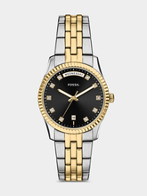 Fossil Womens Scarlette Two Tone Watch In Gold And Silver