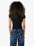 Sissy boy Womens T-shirt With Pearl Branded In Black