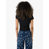Sissy boy Womens T-shirt With Pearl Branded In Black