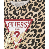Guess Girls Leopard Midi Long Sleeve T-shirt