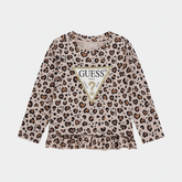 Guess Kids 2G Ls T Shirt Ashen Slate