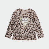 Guess Kids 2G Ls T Shirt Ashen Slate