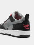 Puma Boys Rebound V6 Lo Mid 90S Sneakers In Grey Multi