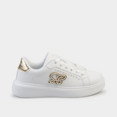 Sissy boy Ladies Pearl Sneakers with Satin Laces In White