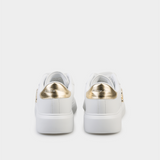 Sissy boy Ladies Pearl Sneakers with Satin Laces In White