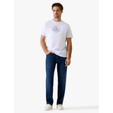 Guess Mens Short Sleeves Basic Quattro G T-Shirts In White