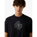 Guess Mens Short Sleeve Basic Quattro G T-shirt In Black