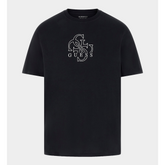 Guess Mens Short Sleeve Basic Quattro G T-shirt In Black