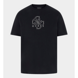 Guess Mens Short Sleeve Basic Quattro G T-shirt In Black