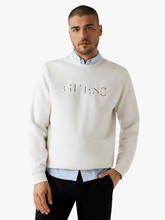 Guess Mens Cn Basic Sweatshirt In White