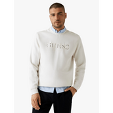 Guess Mens Cn Basic Sweatshirt In White