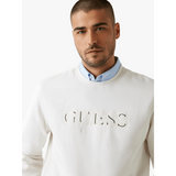 Guess Mens Cn Basic Sweatshirt In White