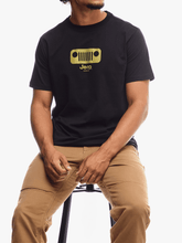 Jeep Mens Core Logo Grill Crew Neck T-Shirt In Black