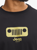 Jeep Mens Core Logo Grill Crew Neck T-Shirt In Black