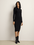 Polo Womens Laya Long Sleeve Knit Dress In Black