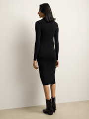 Polo Womens Laya Long Sleeve Knit Dress In Black