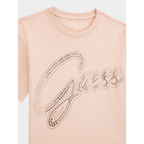 Guess Girls Crop Top T-shirt In Pink