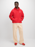 Puma Mens Essential Relaxed Small No.1 Logo Hoodie In Red