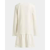 Guess Girls Long Sleeve Interlock Dress In Cream