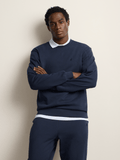 Polo Mens Essential Fleece Sweater In Navy