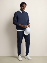 Polo Mens Essential Fleece Sweater In Navy