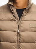 Jeep Mens Core Sleeveless Puffer Jacket Brown