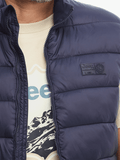 Jeep Mens Core Sleeveless Puffer Jacket Navy