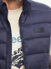 Jeep Mens Core Sleeveless Puffer Jacket Navy