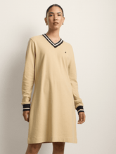 Polo Womens Cory Pique Long Sleeve Dress In Camel
