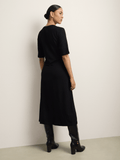Polo Womens Melody Casual Wrap Dress In Black