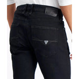 Guess Mens Skinny Jeans In Black Wash