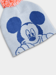 Baby Boys 2 Piece Beanie & Mitten Mickey Mouse Blue