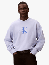 Calvin Klein Mens Premium Terry Monologo Sweatshirt In Lavender