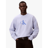 Calvin Klein Mens Premium Terry Monologo Sweatshirt In Lavender