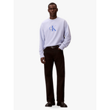 Calvin Klein Mens Premium Terry Monologo Sweatshirt In Lavender