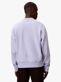 Calvin Klein Mens Premium Terry Monologo Sweatshirt In Lavender