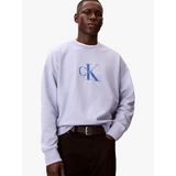 Calvin Klein Mens Premium Terry Monologo Sweatshirt In Lavender