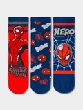 Boys 3 Pack Anklet Socks Spiderman Red/Blue 6 - 8 1/2 Years