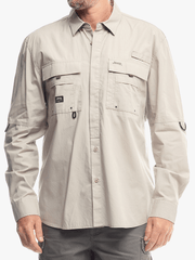 Jeep Mens Tackle Shirt In Khaki
